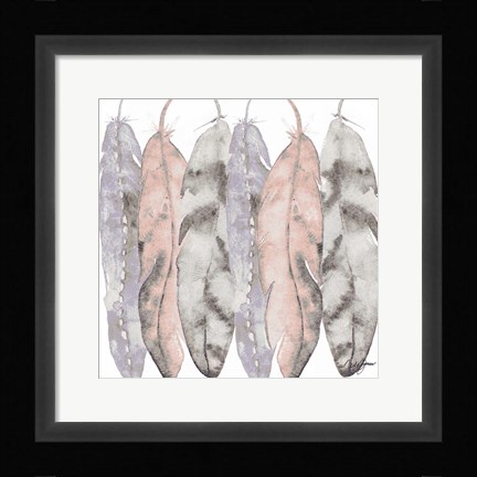Framed Hanging Feathers Print