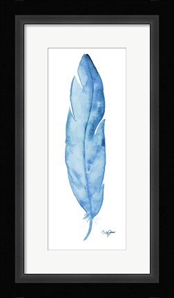 Framed Blue Feather Print