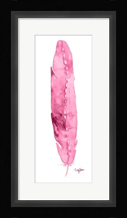 Framed Pink Feather Print