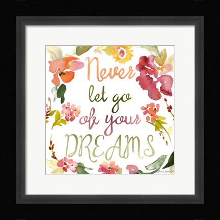 Framed Never Let Go I Print