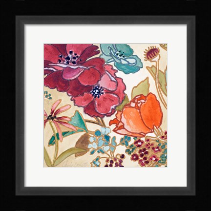 Framed Le Jardin Colorful I Print
