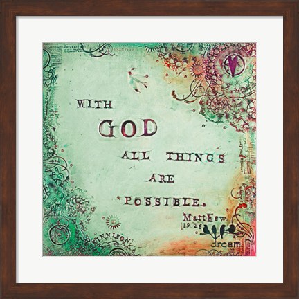 Framed All Things Are Possible Print
