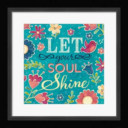 Framed Enjoy the Little Things Burst II Print