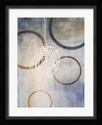 Framed Blue Connections II Print