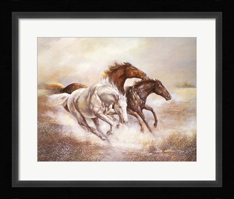 Framed Wild Horses I Print