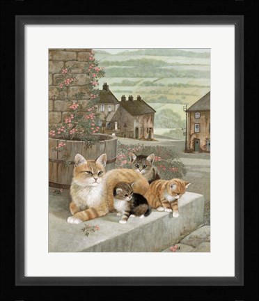 Framed Tea Rose Playtime Print