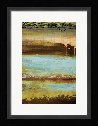 Framed Teal Wahn I Print