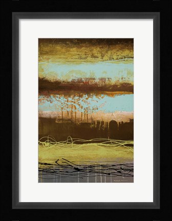 Framed Teal Wahn II Print