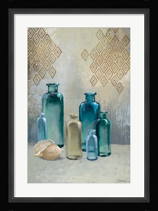 Framed Glass Bottles I Print