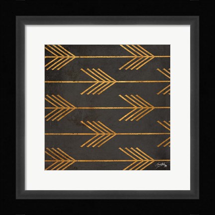 Framed Gold Arrow Modele II Print