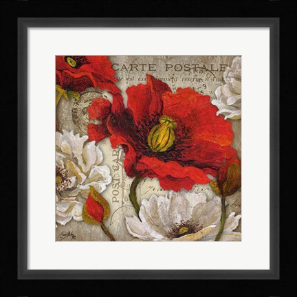 Framed Paris Postcard II Print