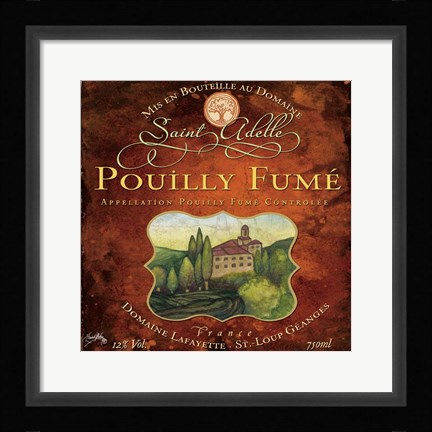 Framed Wine Label II Print