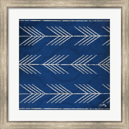 Framed Blue Arrows Print