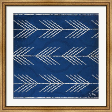 Framed Blue Arrows Print
