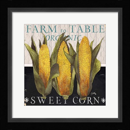 Framed Vegetable Farm Fresh I Print