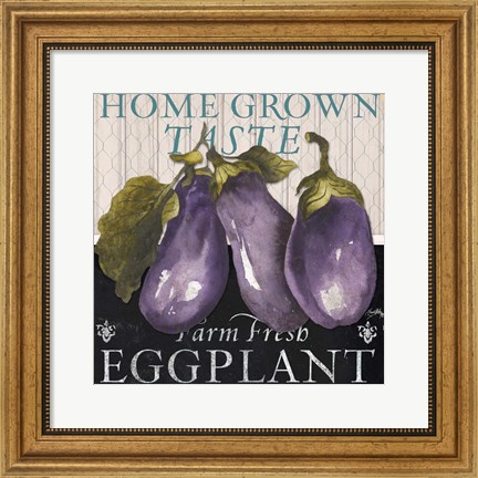 Framed Vegetable Farm Fresh IV Print