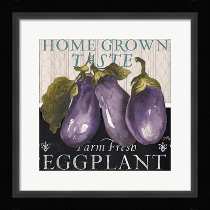 Framed Vegetable Farm Fresh IV Print