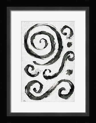Framed Tribal Swirls II Print