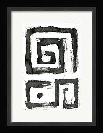 Framed Tribal Swirls III Print