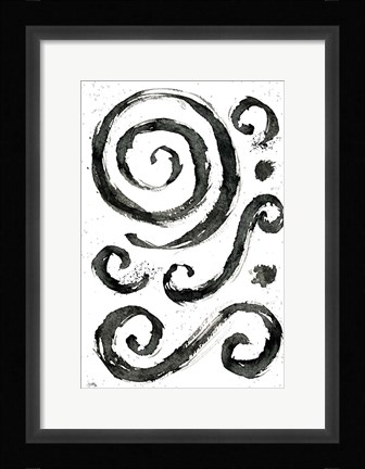 Framed Tribal Swirls IV Print