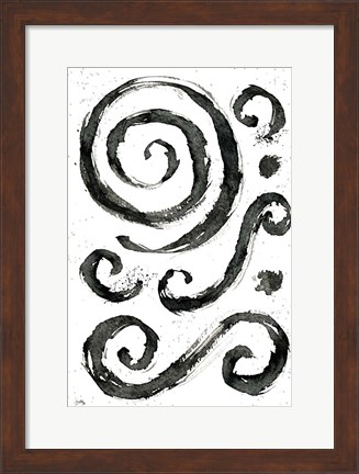 Framed Tribal Swirls IV Print