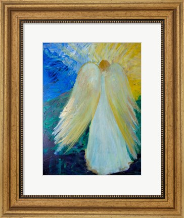 Framed Glowing Angel of Love Print