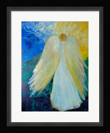 Framed Glowing Angel of Love Print