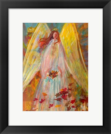 Framed Harvest Autumn Angel Print