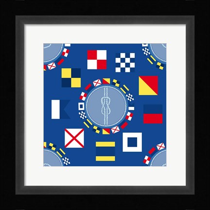 Framed Nautical Navigation Pattern IIA Print