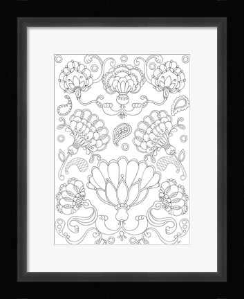Framed Floral Chain II Print