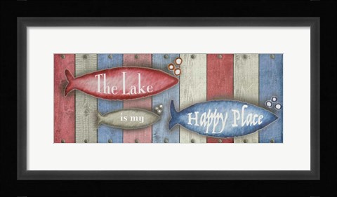 Framed Lake Place I Print