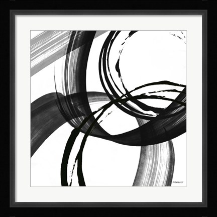 Framed Black and White Pop II Print