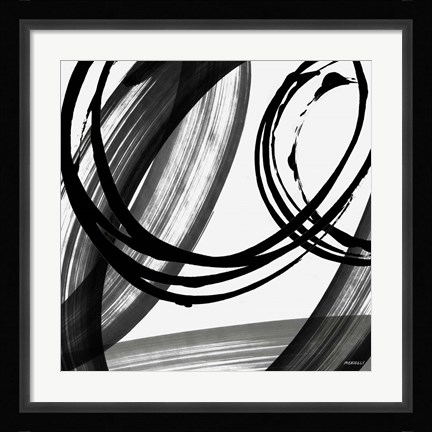 Framed Black and White Pop I Print