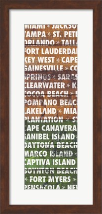 Framed Florida Wood Type Print