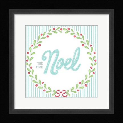 Framed Christmas Wreath I Print