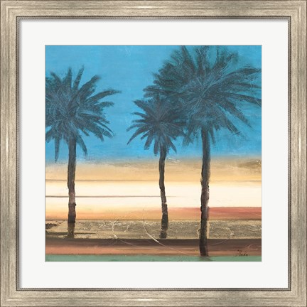 Framed Coastal Palms II Print