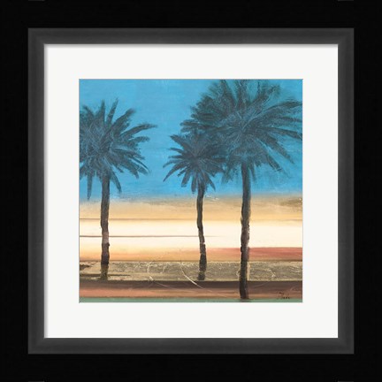 Framed Coastal Palms II Print