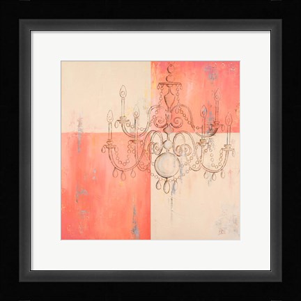 Framed Hollywood Vintage Pink Square Print