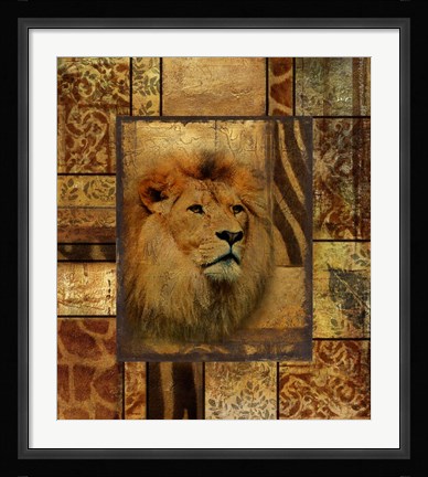 Framed Decorative Safari II (Lion) Print