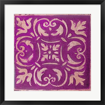 Framed Purple Mosaic Print
