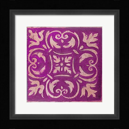 Framed Purple Mosaic Print