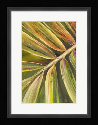 Framed Green Close Up II Panel Print