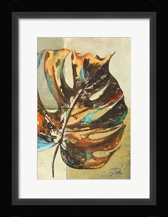 Framed Contemporary Leaves I Print