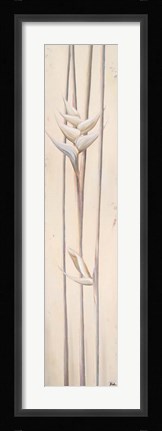 Framed White Heliconias I Print