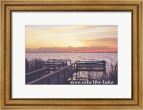 Framed Dive Into The Lake Print