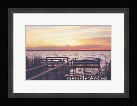 Framed Dive Into The Lake Print