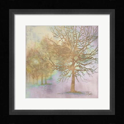 Framed Gold Serene Forest I Print