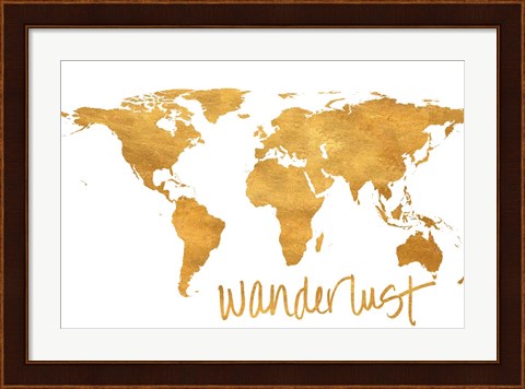 Framed Wanderlust Map Print