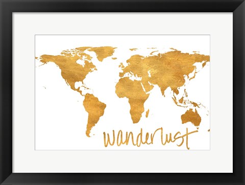 Framed Wanderlust Map Print