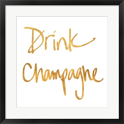 Framed Drink Champagne Print